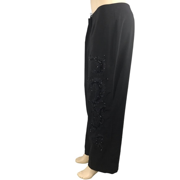 MXM Black Gorgeous Elegant Embezzlement Rhinestone Formal Pants Size 18 - Picture 9 of 15